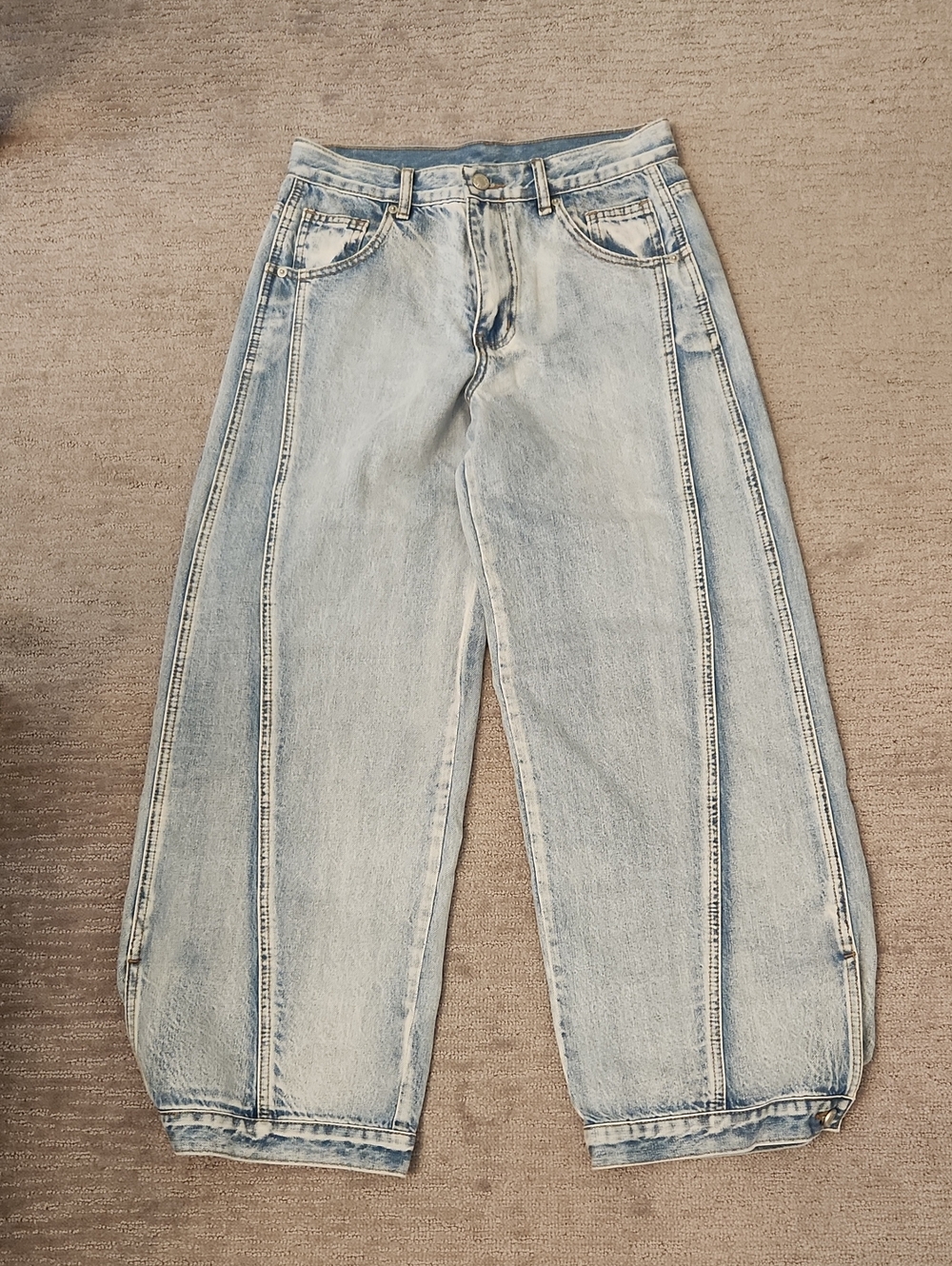 bohme Light Blue Boyfriend Panel Jeans